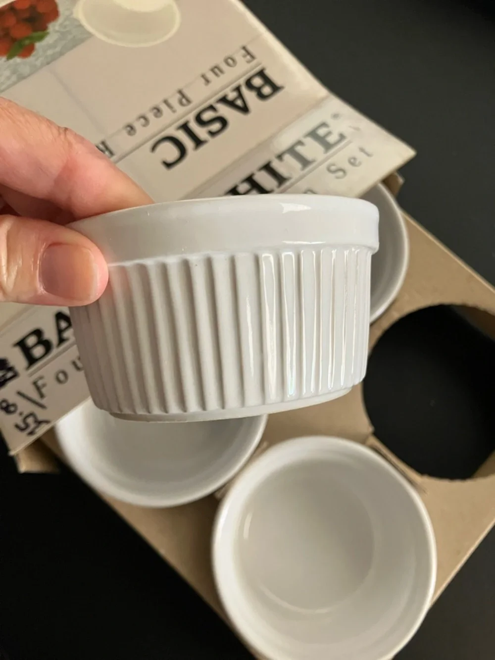 NEW Four Piece Ramekin Set White